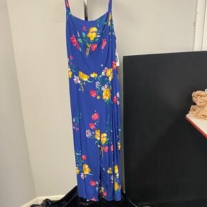 Floral Blue Maxi Dress